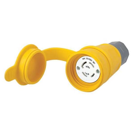 Watertight Locking Connector, L18-30R, 30 A, 120/208V AC, Three Phase, 4 Pole, Screw Terminals MPN:HBL29W78