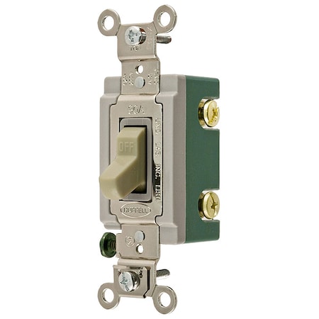 Wall Swtch, 2-Pol, 120/277V, 30A, Ivry, Toggl MPN:HBL3032I
