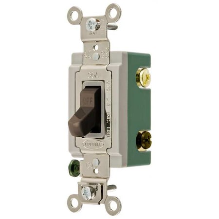 Wall Switch, 3-Way, 120/277V, 30A, Brn, Toggl MPN:HBL3033