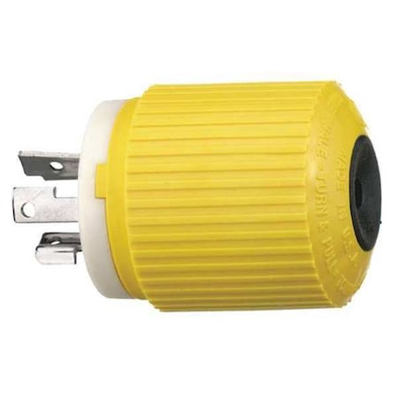 Locking Plug, Non-NEMA, 30 A, 24 to 32V DC, Single Phase, 2 Pole, Screw Terminals, Yellow MPN:HBL328DCP