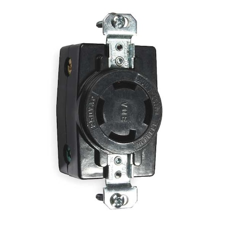 Locking Receptacle, Non-NEMA, 30 A, 250V AC, Three Phase, 3 Pole, Flush Mount, Screw Terminals MPN:HBL3430G