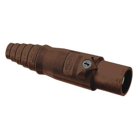Single Pole Inline, 400 A, Male, Brown MPN:HBL400MBN