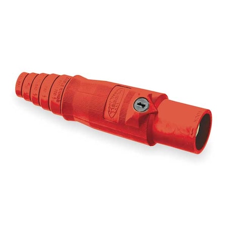 Single Pole Inline, 400 A, Male, Red MPN:HBL400MR