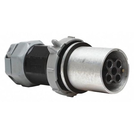 Pin & Sleeve Receptacle, 200 A, 600V AC, Three Phase, 3 Pole, Style 1 Grounding, Gray, NEMA 3, 4, 4X MPN:HBL4200PS1WR