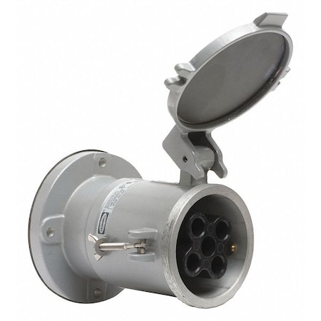 Watertight Pin & Sleeve Plug, 200 A, 250/600V AC, Three Phase, 3 Pole, Style 2 Grounding, Gray MPN:HBL4200RS2W