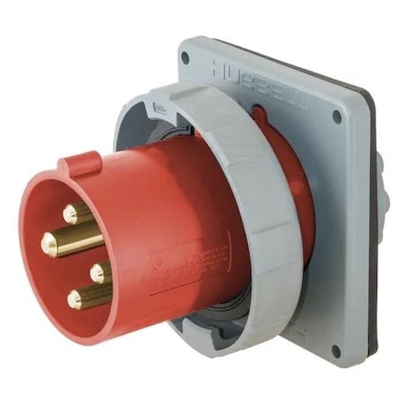 IEC, Inlet, 3P4W, 30/32A 380-415V, 4X/IP69K MPN:HBL430B6W