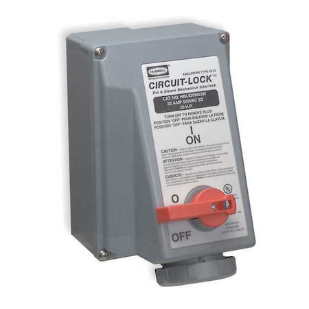 WT Mch Intrlk Dvc, 3P4W, 30 A, 480V AC, 15hp MPN:HBL430MI7W
