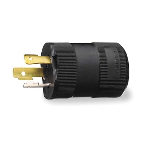 Locking Plug, L6-15P, 15 A, 250V AC, Single Phase, 2 Pole, Screw Terminals, Black MPN:HBL4573VBK