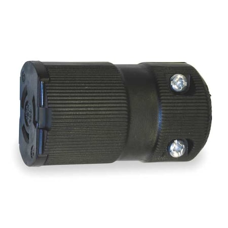 Locking Connector, L6-15R, 15 A, 250V AC, Single Phase, 2 Pole, Screw Terminals, Black MPN:HBL4579VBK