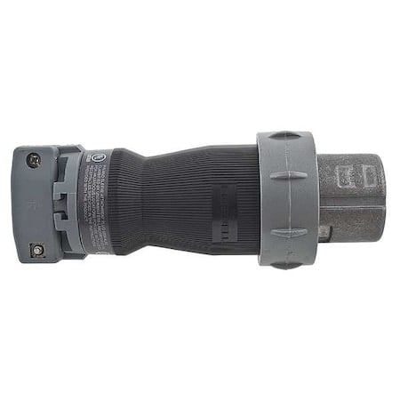 Pin & Sleeve Plug, 60 A, 600V AC, Three Phase, 3 Pole, Style 2 Grounding, Gray, NEMA 4X MPN:HBL460PS2W