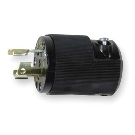 Locking Plug, L5-15P, 15 A, 125V AC, Single Phase, 2 Pole, Screw Terminals, Black MPN:HBL4720CBK