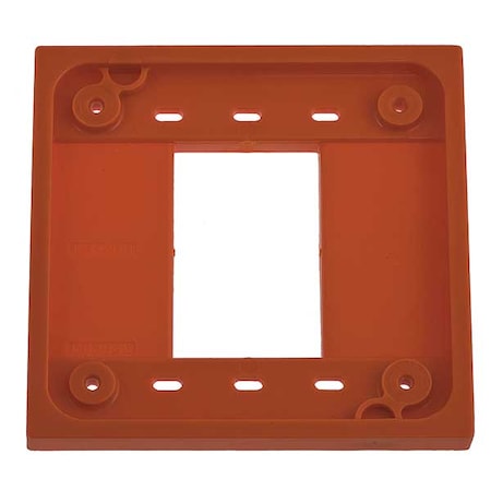 Adapter Plate, Number of Gangs: 2 Polycarbonate, Orange MPN:HBL4APO