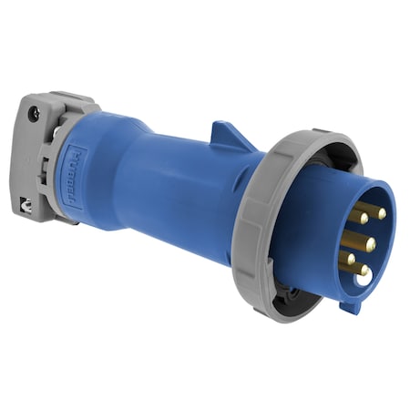Pin & Sleeve Plug, 16 A, 4 Pole, Blue, Screw Terminals Wire Connection Type MPN:HBL516P1W
