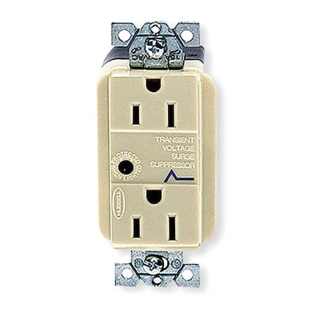 Straight Blade Receptacle, 5-15R, 15 A, 125V AC, 2 Pole, 3 Wire, Flush Mount, Grounded MPN:HBL5260ISA