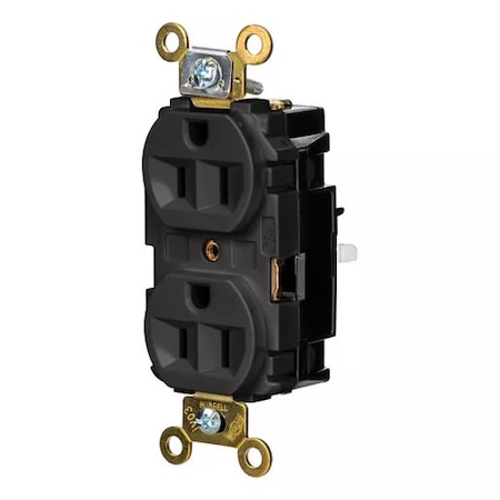 Straight Blade Receptacle, 5-15R, 15 A, 125V AC, 2 Pole, 3 Wire, Surface Mount, Grounded MPN:HBL5262STBK