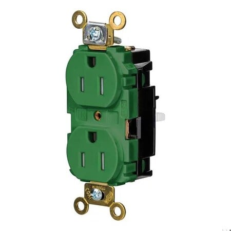 Straight Blade Receptacle, 5-15R, 15 A, 125V AC, 2 Pole, 3 Wire, Surface Mount, Grounded MPN:HBL5262STGNTR