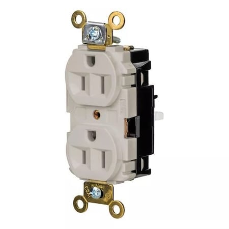 Straight Blade Receptacle, 5-15R, 15 A, 125V AC, 2 Pole, 3 Wire, Surface Mount, Grounded MPN:HBL5262STLA