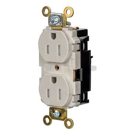 Straight Blade Receptacle, 5-15R, 15 A, 125V AC, 2 Pole, 3 Wire, Surface Mount, Grounded MPN:HBL5262STLATR