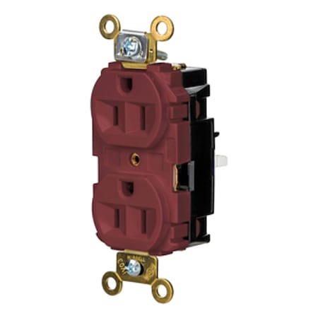 Straight Blade Receptacle, 5-15R, 15 A, 125V AC, 2 Pole, 3 Wire, Surface Mount, Grounded MPN:HBL5262STR