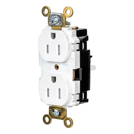 Straight Blade Receptacle, 5-15R, 15 A, 125V AC, 2 Pole, 3 Wire, Surface Mount, Grounded MPN:HBL5262STWTR