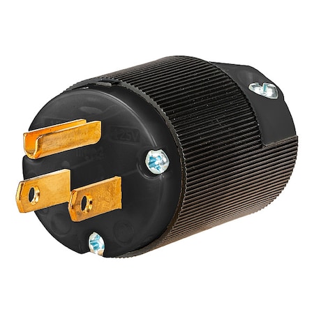 Straight Blade Plug, 5-15P, 15 A, 125V AC, 2 Pole, Spring Clamp Terminals, Grounded MPN:HBL5266CBKST