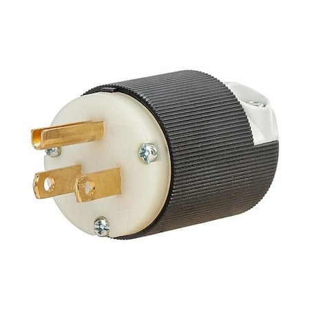 Straight Blade Plug, 5-15P, 15 A, 125V AC, 2 Pole, Spring Clamp Terminals, Grounded MPN:HBL5266CST