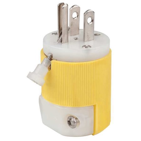 Straight Blade Plug, 5-15P, 15 A, 125V AC, 2 Pole, Screw Terminals, Grounded MPN:HBL52CM80C