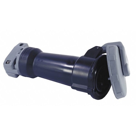 Watertight Pin & Sleeve Connector, 30 A, 347/600V AC, Three Phase, 4 Pole, IEC Grounding, Black MPN:HBL530C5W