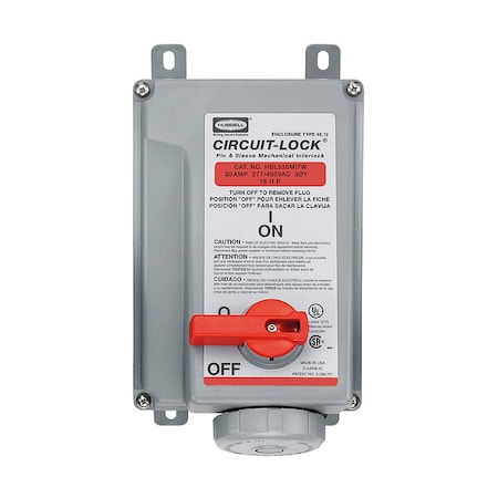 MchIntrlkDvc, 4P5W, 30 A, 277/480V AC, 15hp MPN:HBL530MI7W