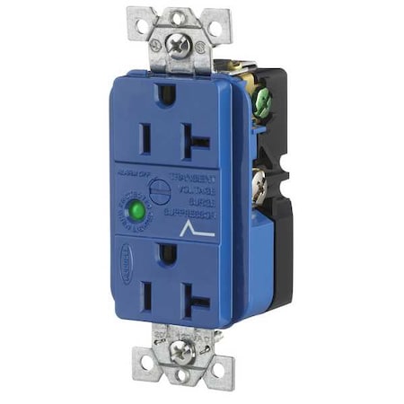 Duplex Straight Blade Receptacle, 5-20R, 20 A, 125V AC, 2 Pole, 3 Wire, Flush Mount, Grounded MPN:HBL5360SA