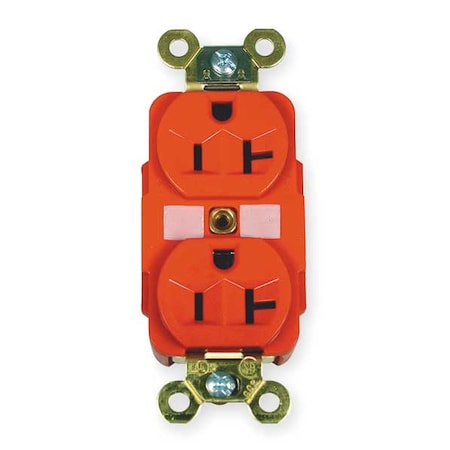 Straight Blade Receptacle, 5-20R, 20 A, 125V AC, 2 Pole, 3 Wire, Flush Mount, Grounded MPN:HBL5362R