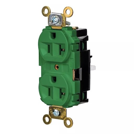 Straight Blade Receptacle, 5-20R, 20 A, 125V AC, 2 Pole, 3 Wire, Surface Mount, Grounded MPN:HBL5362STGN