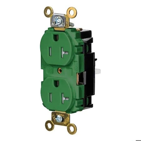 Straight Blade Receptacle, 5-20R, 20 A, 125V AC, 2 Pole, 3 Wire, Surface Mount, Grounded MPN:HBL5362STGNTR