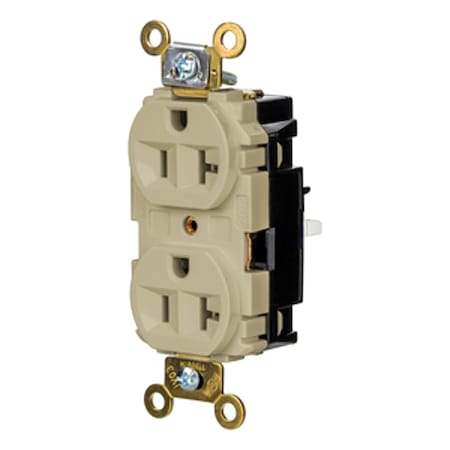 Straight Blade Receptacle, 5-20R, 20 A, 125V AC, 2 Pole, 3 Wire, Surface Mount, Grounded MPN:HBL5362STI