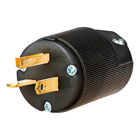 Straight Blade Plug, 5-20P, 20 A, 125V AC, 2 Pole, Spring Clamp Terminals, Grounded MPN:HBL5366CBKST