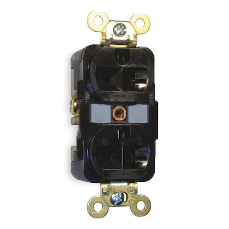 Straight Blade Receptacle, 6-20R, 20 A, 250V AC, 2 Pole, 3 Wire, Flush Mount, Grounded MPN:HBL5462