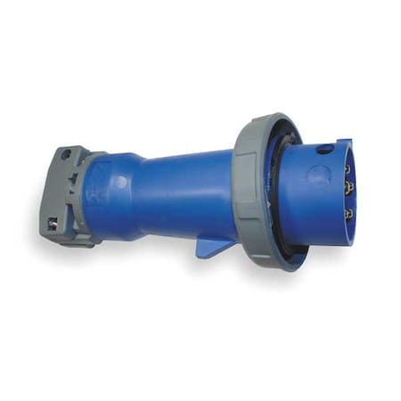 Pin & Sleeve Plug, 60 A, 120/208V AC, Three Phase, 4 Pole, IEC Grounding, Blue, NEMA Not Rated MPN:HBL560P9W