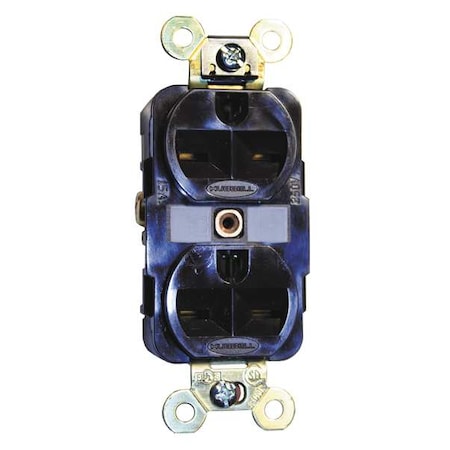 Straight Blade Receptacle, 6-15R, 15 A, 250V AC, 2 Pole, 3 Wire, Flush Mount, Grounded MPN:HBL5662
