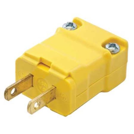 Straight Blade Plug, 1-15P, 15 A, 125V AC, 2 Pole, Screw Terminals, Non-Grounded MPN:HBL5865VY