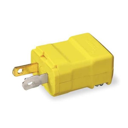 Straight Blade Plug, 1-15P, 15 A, 125V AC, 2 Pole, Screw Terminals, Non-Grounded MPN:HBL5866VY