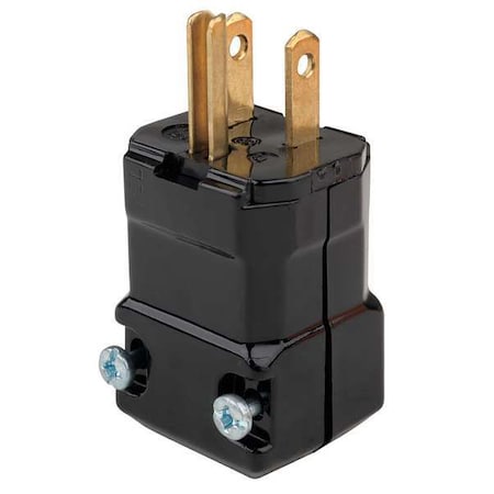 Straight Blade Plug, 5-15P, 15 A, 125V AC, 2 Pole, Screw Terminals, Grounded MPN:HBL5965VBLK