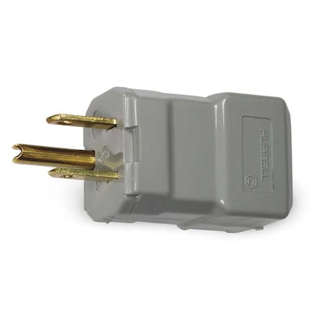 Straight Blade Plug, 5-15P, 15 A, 125V AC, 2 Pole, Screw Terminals, Grounded MPN:HBL5965VGY
