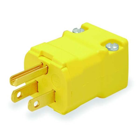 Straight Blade Plug, 5-15P, 15 A, 125V AC, 2 Pole, Screw Terminals, Grounded MPN:HBL5965VY