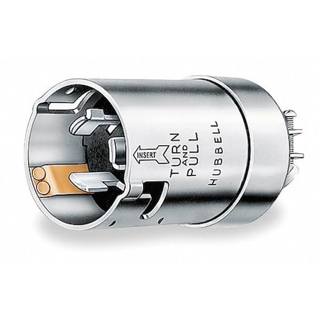 Locking Plug, Non-NEMA, 50 A, 125/250V AC, Single Phase, 3 Pole, Screw Terminals, Silver MPN:HBL63CM65