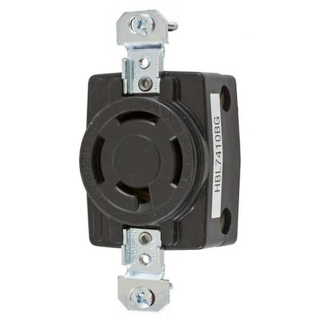 Locking Receptacle, Non-NEMA, 20 A, 250V AC, Three Phase, 3 Pole, Flush Mount, Screw Terminals MPN:HBL7410BG