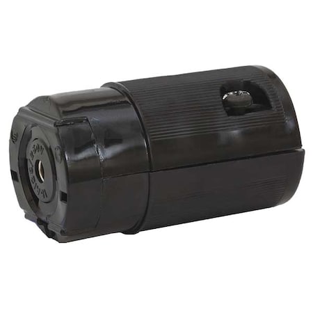 Midget Locking Connector, ML3-15R, 15 A, 125/250V AC, Single Phase, 3 Pole, Screw Terminals, Black MPN:HBL7484V