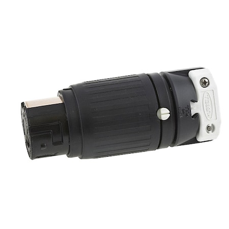 Locking Connector, Non-NEMA, 50 A, 250V DC/600V AC, Three Phase, 3 Pole, Screw Terminals MPN:HBL7764C