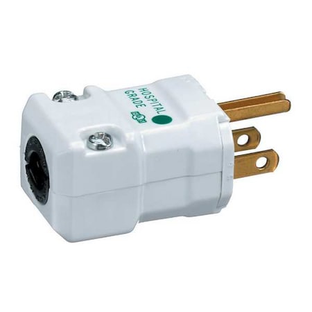 Straight Blade Plug, 5-15P, 15 A, 125V, 2 Pole, Screw Terminals, Grounded MPN:HBL8115V