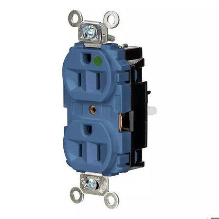 Straight Blade Receptacle, 5-15R, 15 A, 125V AC, 2 Pole, 3 Wire, Surface Mount, Grounded MPN:HBL8200STBL