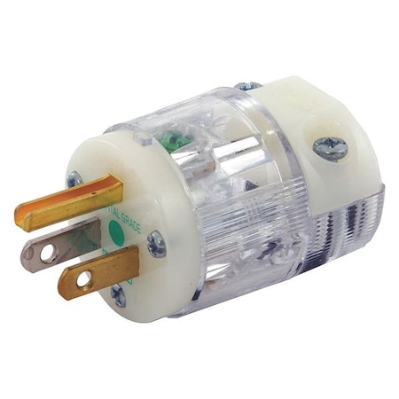 Straight Blade Plug, 5-15P, 15 A, 125V AC, 2 Pole, Screw Terminals, Grounded MPN:HBL8215CT